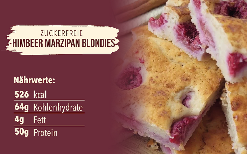 Himbeer Marzipan Blondies
