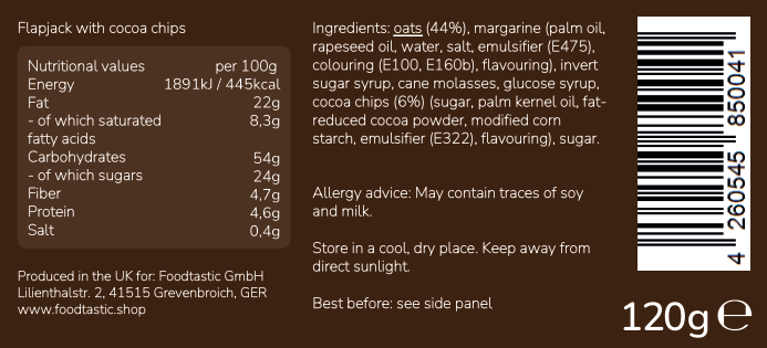 Foodtastic Power Cake 120g Chip